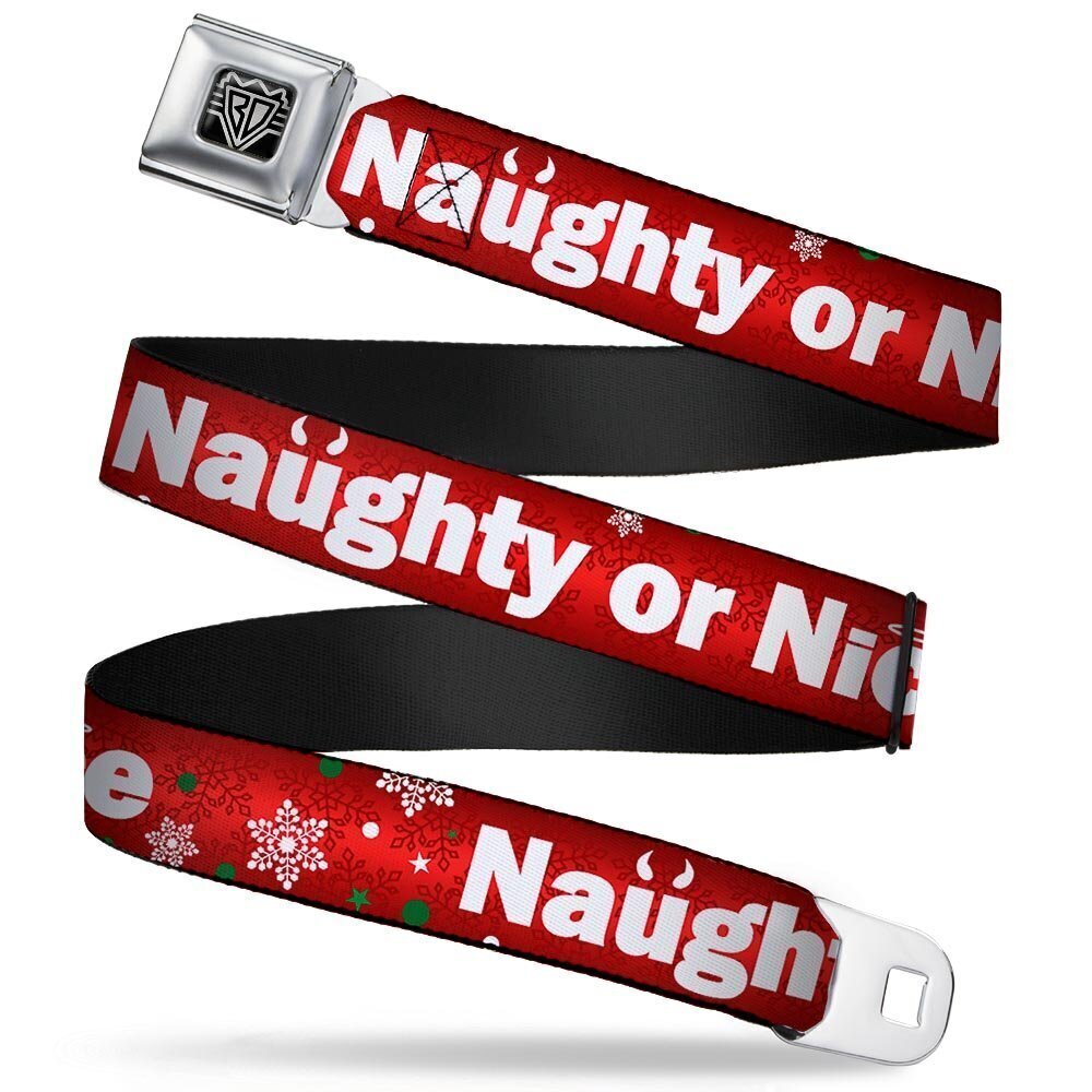 8700 Unisex-Adult's Seatbelt Belt Regular, Christmas Naughty Orange